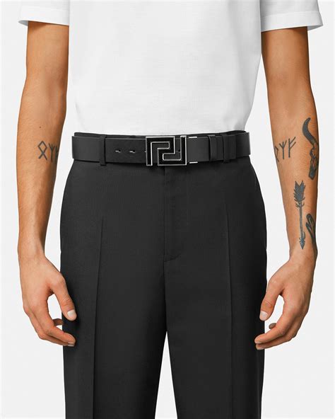 versace allover greca reversible belt|Versace Allover Reversible Belt Beige .